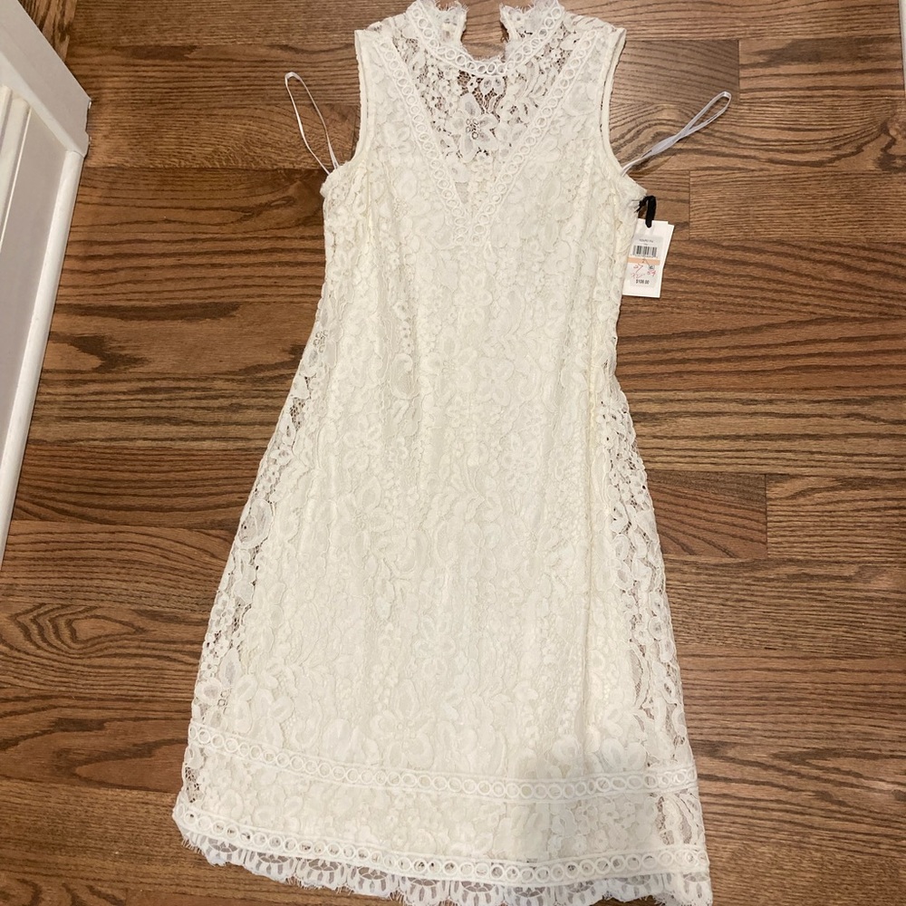 Kensie white lace dress